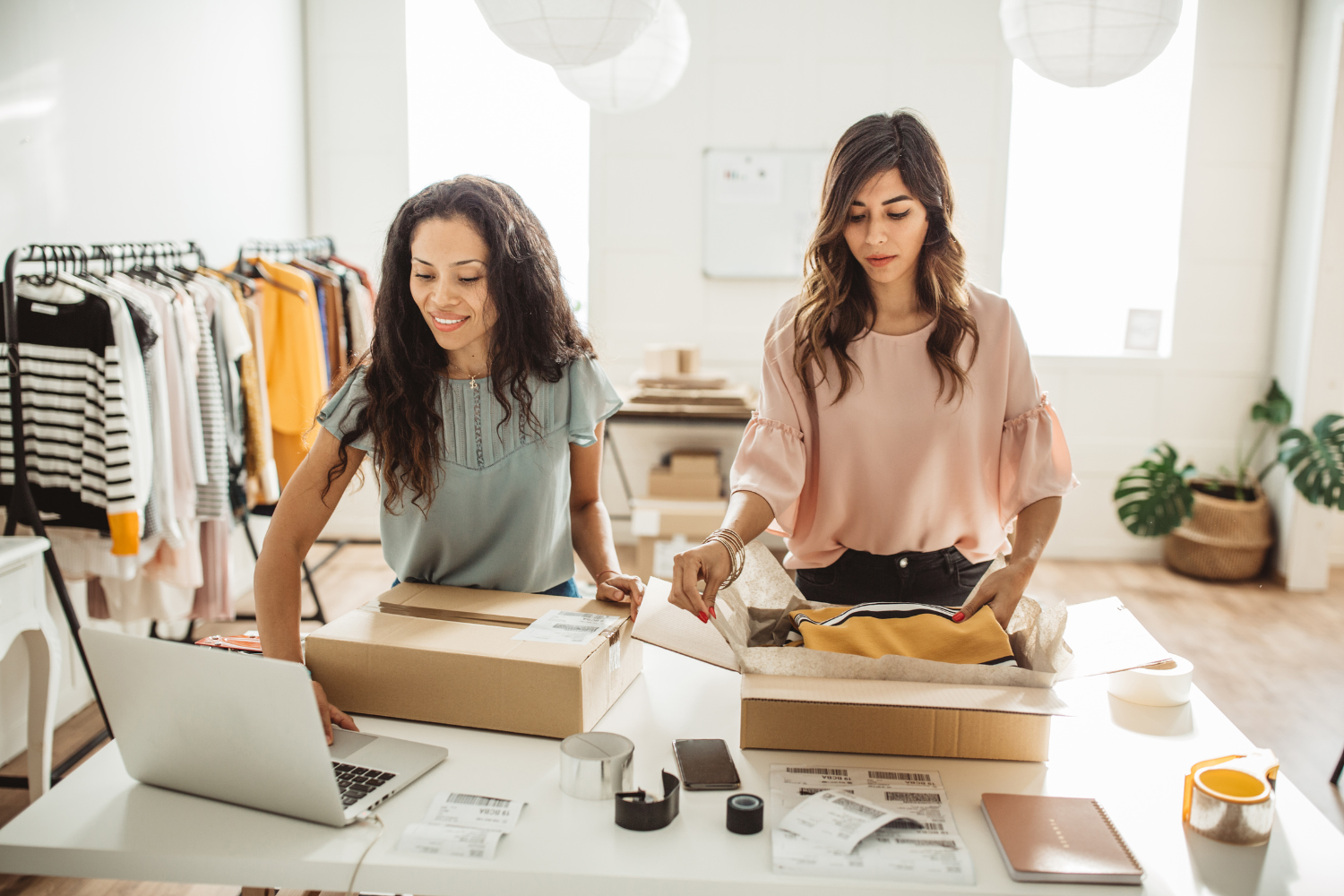 Two female small business owners